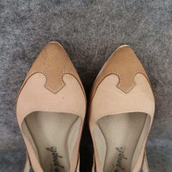 Free People Shoes Womens 36 Flats Ankle Wrap Tie Fashion Boho Leather Classic - Picture 9 of 15